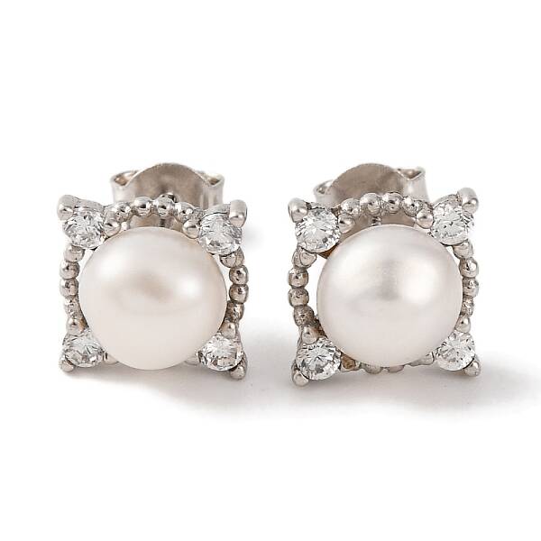 925 Sterling Silver Square Stud Earrings