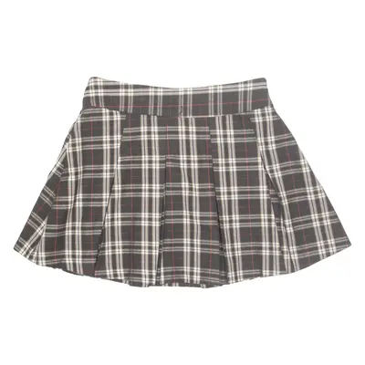 FB SISTER Womens A-Line Skirt Brown Short Check M