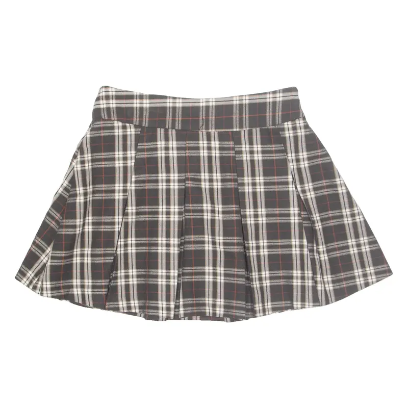 FB SISTER Womens A-Line Skirt Brown Short Check M