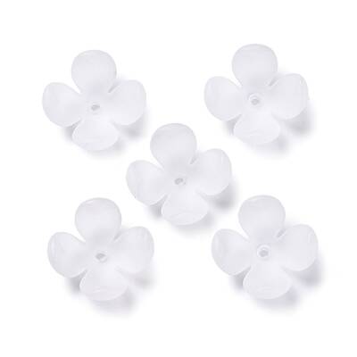 Frosted Acrylic Bead Caps