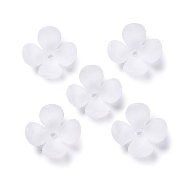 Frosted Acrylic Bead Caps
