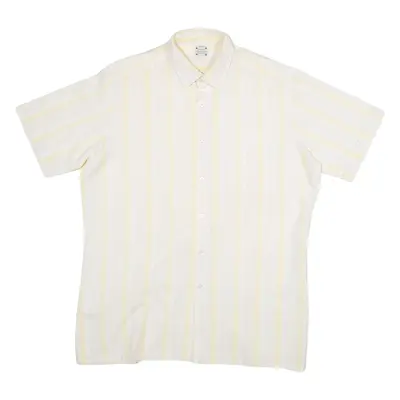 N39 Mens Shirt Yellow Striped L