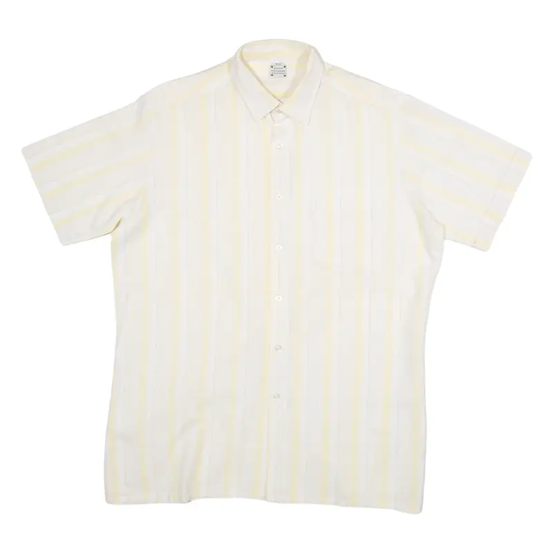 N39 Mens Shirt Yellow Striped L