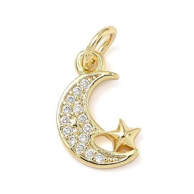 Brass Micro Pave Cubic Zirconia Pendants