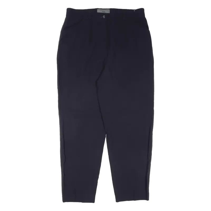 LIFESTYLE BRAX Trousers Blue Relaxed Tapered Wool Womens W31 L26