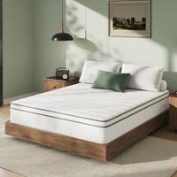 Hybrid Mattress in Box with Comfort Foam and Pocket Coils,Fiberglass-Free， 10/12 /14 Inch, Twin/Full/Queen/King Size, Certi...