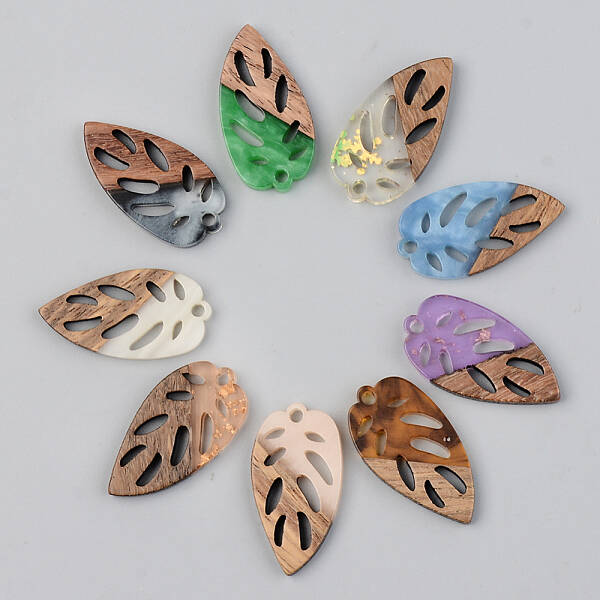 Resin & Walnut Wood Pendants