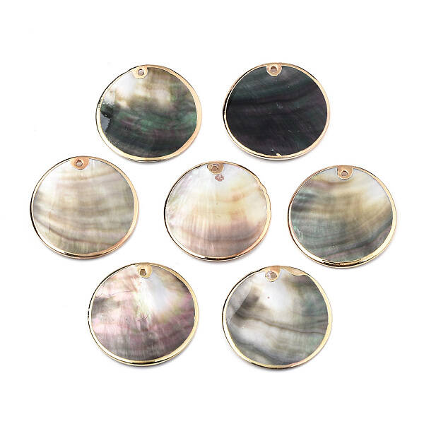 Natural Black Lip Shell Pendants