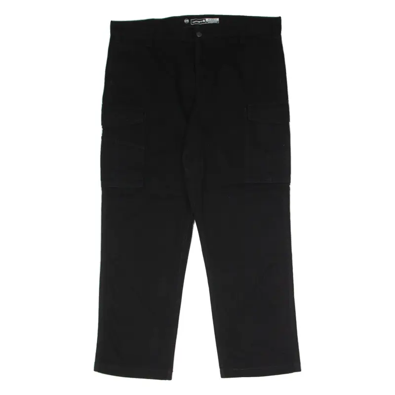 CARHARTT Cargo Workwear Mens Canvas Trousers Black Relaxed Straight W42 L30
