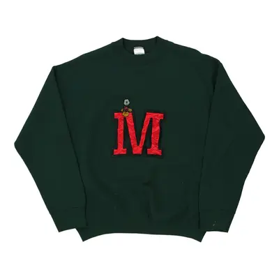 Mickey Mickey & Co. Graphic Sweatshirt - Large Green Cotton Blend