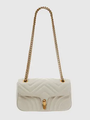 Smting Quilted Chain Flap Bag