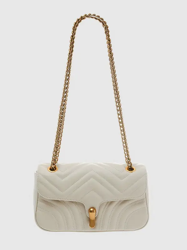 Smting Quilted Chain Flap Bag