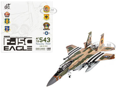 McDonnell Douglas F-15C Eagle Fighter Aircraft 173rd Fighter Wing (2020) United States Air National Guard 1/144 Diecast Mod...