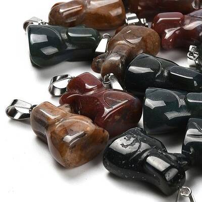 Natural Indian Agate Pendants