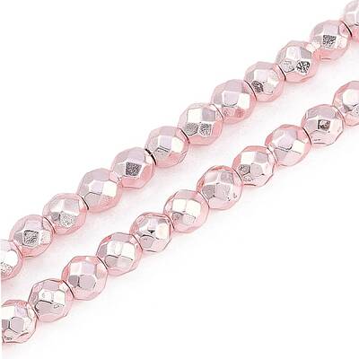 Baking Paint Electroplated Synthetic Non-magnetic Hematite Beads Strands