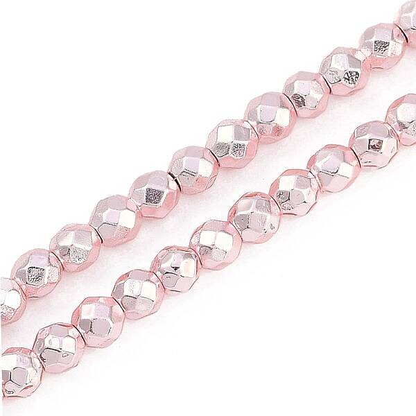 Baking Paint Electroplated Synthetic Non-magnetic Hematite Beads Strands