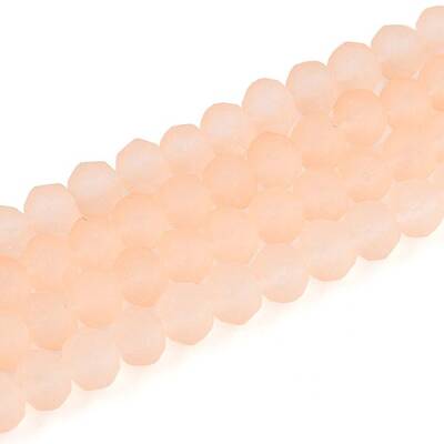 Baking Paint Frosted Glass Beads Strands