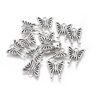 Tibetan Style Alloy Butterfly Charms