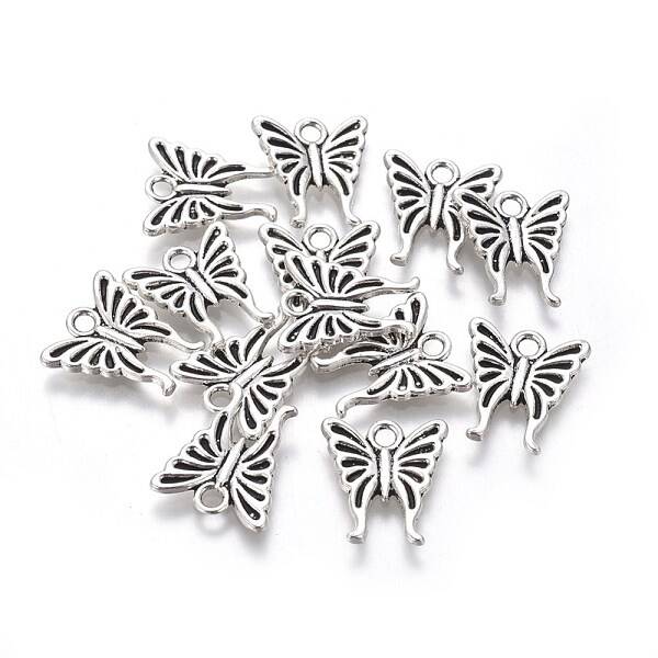 Tibetan Style Alloy Butterfly Charms