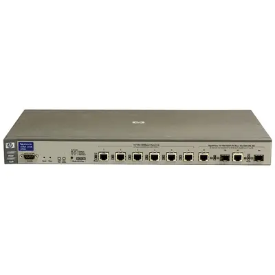 J4902AR HP ProCurve 6108 6 x Ports 10/100/1000Base-T + 2 x SFP (mini-GBIC) Ports Layer 3 Managed 1U Rack-mountable Gigabit Et...