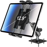 Heavy Duty Drill Base Tablet Holder, Adjustable Car Tablet Holder, Tablet & Phone Stand for Car, Truck, Tablet Accessories,...