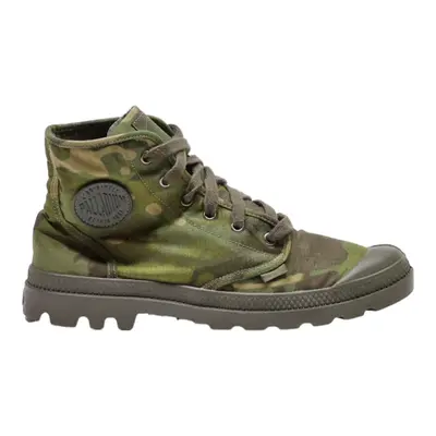 PALLADIUM Lace-Up Boots Green Canvas Mens UK 8.5