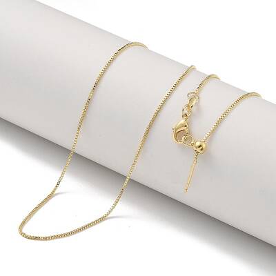 Brass Box Chain Necklaces