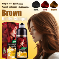 Factory sales：toae 3-1 Hair Dye Shampoo, Herbal Ingredients Chestnut Brown Hair Color Shampoo for Gray Hair Instant Hair Dy...