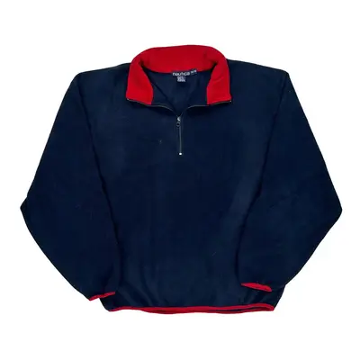 Made In Usa Nautica Fleece Jacket - XL Navy Polyester