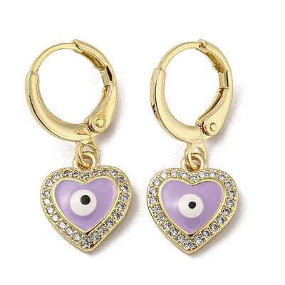 Real 18K Gold Plated Brass Dangle Leverback Earrings
