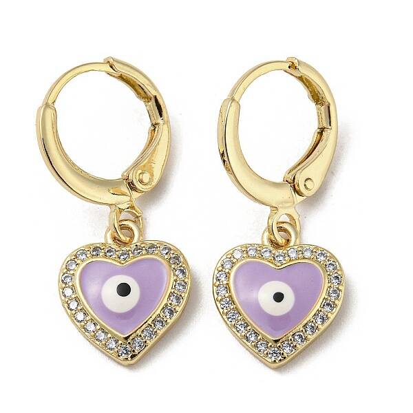 Real 18K Gold Plated Brass Dangle Leverback Earrings