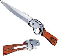 AK47 Flipper Pocket Knife with Flashlight, Portable Folding Knife, Indoor and Outdoor Activities Mens Gift-Ideal for Hiking, ...