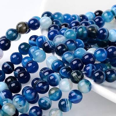 Natural Striped Agate/Banded Agate Beads