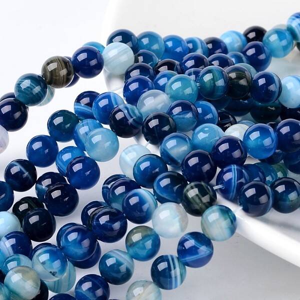 Natural Striped Agate/Banded Agate Beads