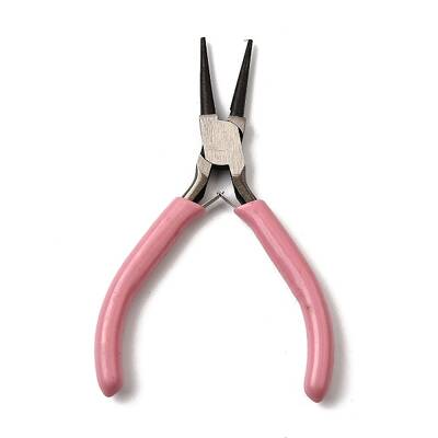 Iron Round Nose Pliers with Plastic Handles