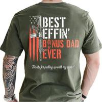 Effin’ Best Bonus Dad Ever Vintage T-shirt, Father's Dad Gifts Idea, Father's Dad Shirt, Father’s Day Gift, Classic Unise...