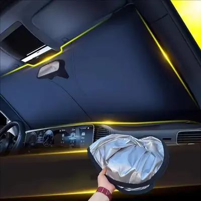Car Windshield Sun Visor, Car Accessories, Car Stuff, Cargadgets, Durable Portable Foldable Windshield Sun Shade Cover, Anti...