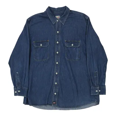 Dickies Denim Shirt - 2XL Blue Cotton