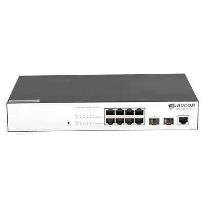 BDCOM S2510-C | 8x 1000Base-TX RJ-45 Network Port with 2x 1GbE SFP Expansion Slot and 1x RJ-45 Console Port Ethernet Switch