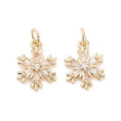 Brass Micro Pave Cubic Zirconia Pendants