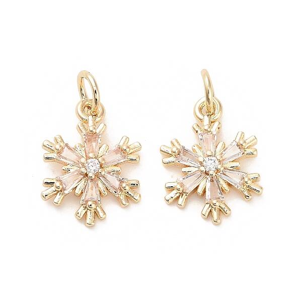 Brass Micro Pave Cubic Zirconia Pendants