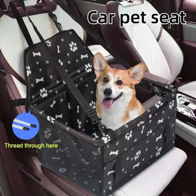 Foldable Pet Car Seat, PVC Frame Structure Car Seat for Small Dogs, Folding Pet Car Seat, Dog & Cat Carrier Accessories, Car ...