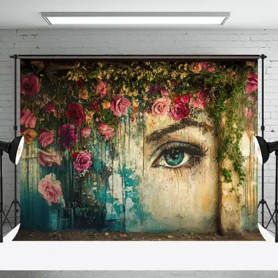 Aperturee Retro Lady Floral Fine Art Photography Backdrop | Professional Photography Backdrop | Photography Photo Background ...