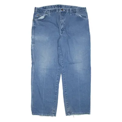 DICKIES Carpenter Mens Jeans Blue Regular Straight W36 L29