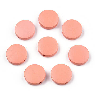 Painted Natural Wood Beads