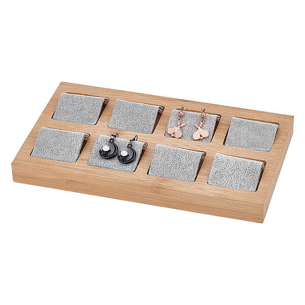 8-Grid Wood Earring Display Board