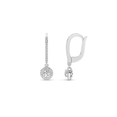 Elegance Of The Dewdrop Lab Diamond Earrings | 14K White Gold 7/8 ct. tw.