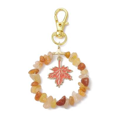 Natural Red Aventurine Chip Pendant Decoration