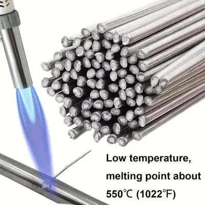 Copper Aluminum Welding Rods, 0.06*10 Inch Universal Low Temperature Welding Cored Wire, Multipurpose Copper Aluminum Repair ...