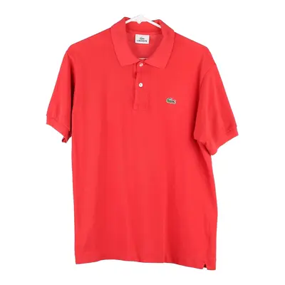 Lacoste Polo Shirt - Medium Red Cotton